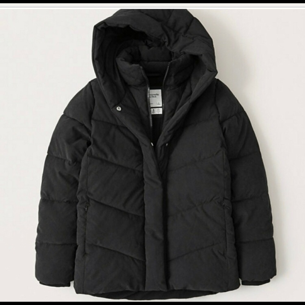 A&F midi puffer winter jacket